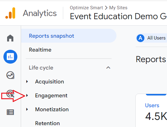 engagement reports ga4
