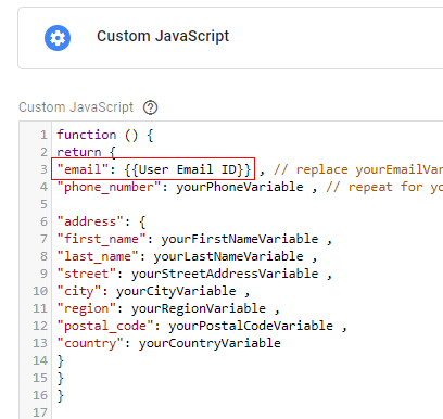 custom javascript variable