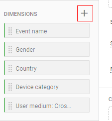 exploration report create dimension
