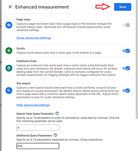 Click on the ‘Save button