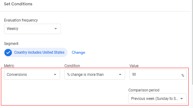 create custom insights change more than