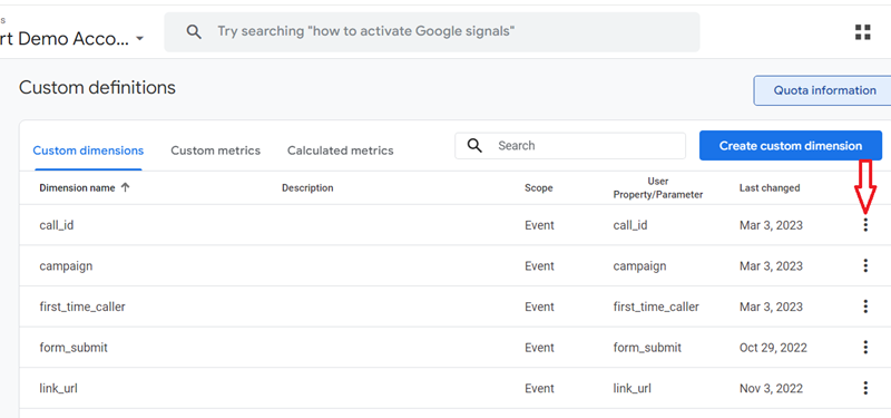 Click on the three dots menu