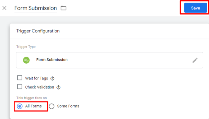Now select condition All Forms