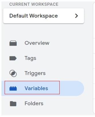 Click on the ‘Variables tab