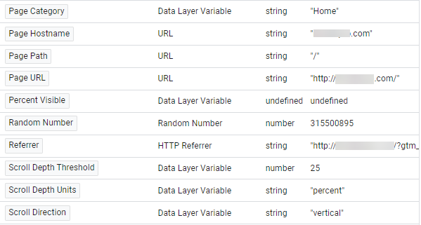 Variables in preview mode