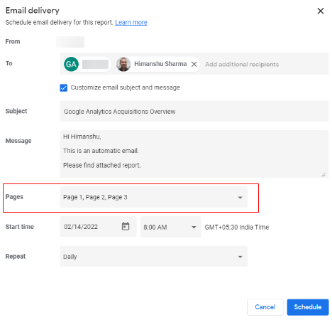 select pages