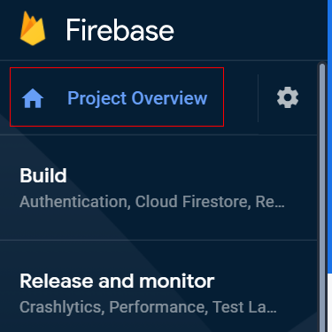 firebase project overview