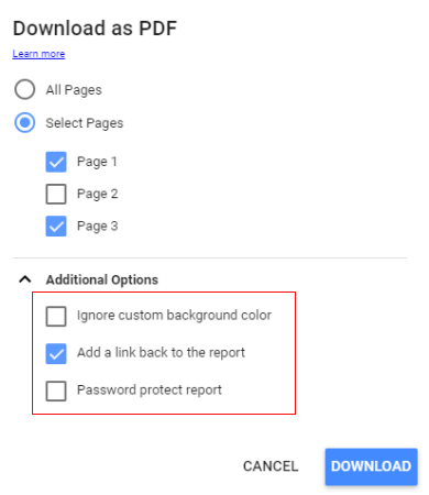 additional options