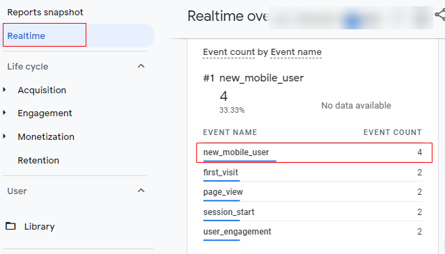 realtime event