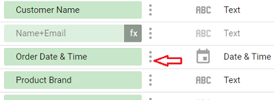 date and time data types the three dots menu google data studio