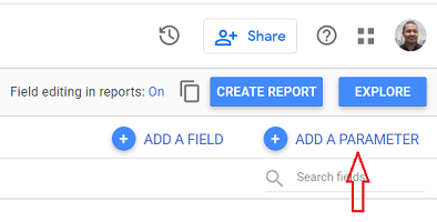 add a parameter google data studio