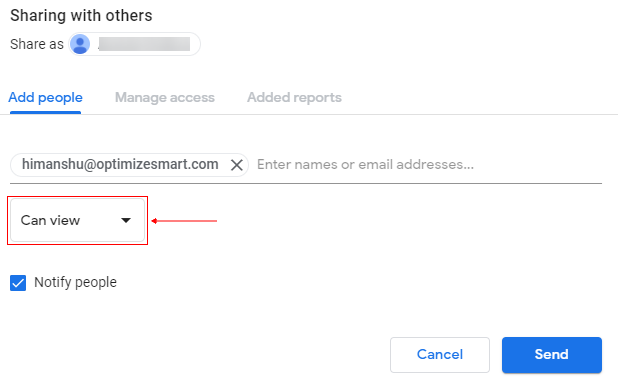 accesslevel dropdown