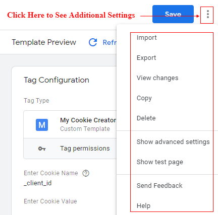 additional settings