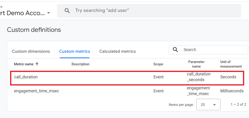 GA4 (Google Analytics 4) Custom Metrics Tutorial 3 creating and using a custom metric named ‘call duration