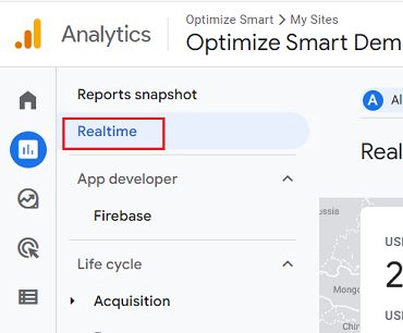 ga4 real time report