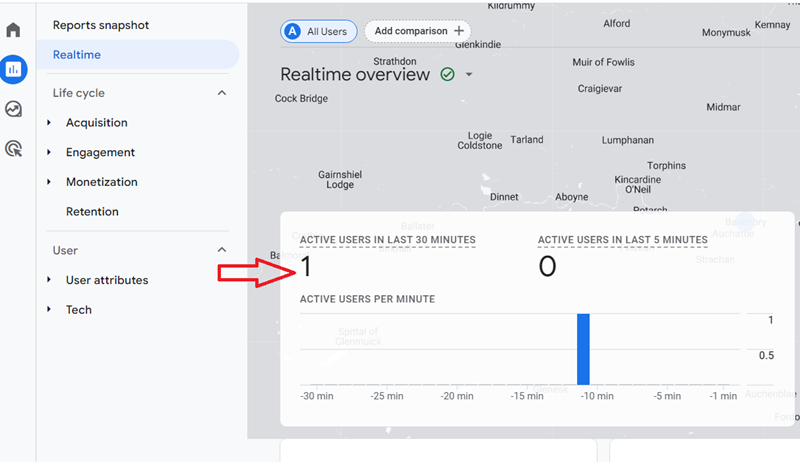 Navigate back to your Real time report after 5 10 minutes