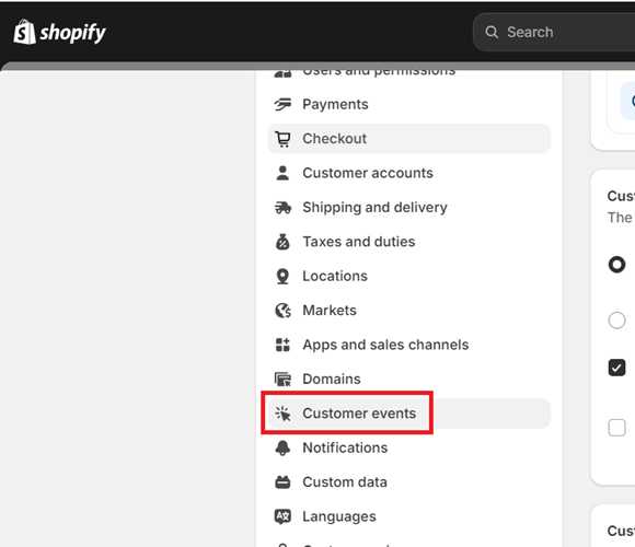 Click on the ‘Customer events