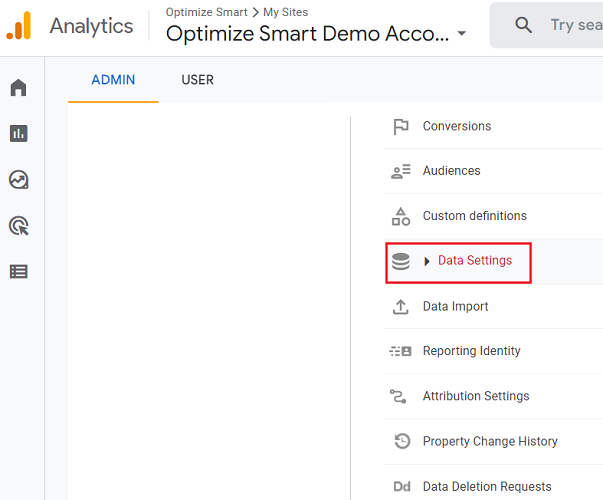 data settings ga4