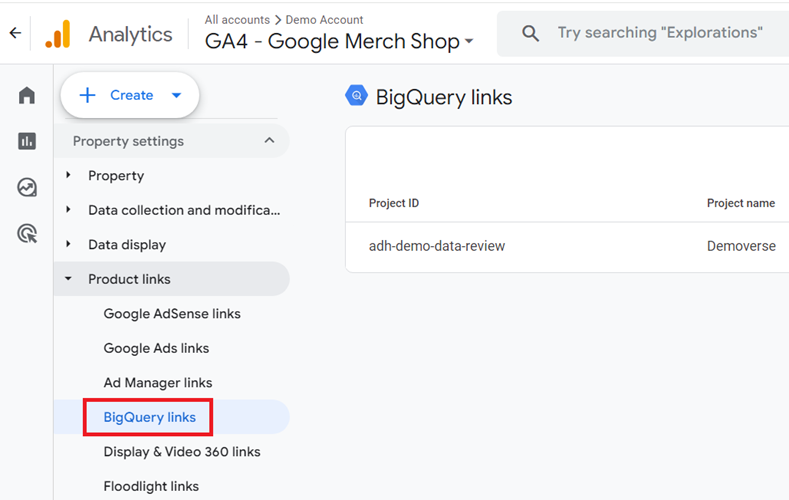 ga4 bigquery link