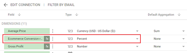 Change the data type of the calculated field 1