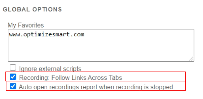 Recording Follow Links Across Tabs