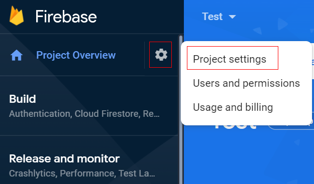 project settings overview