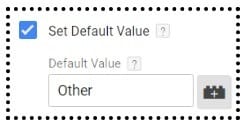 set default value 1