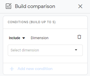 comparisons (advanced segments) in Google Analytics 4