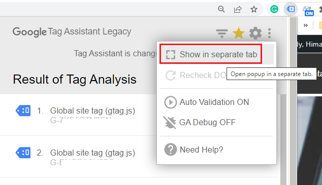 Show in separate tab