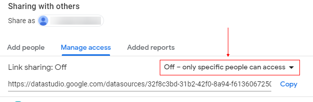 sharing dropdown