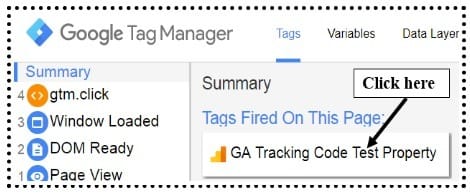 click on tag