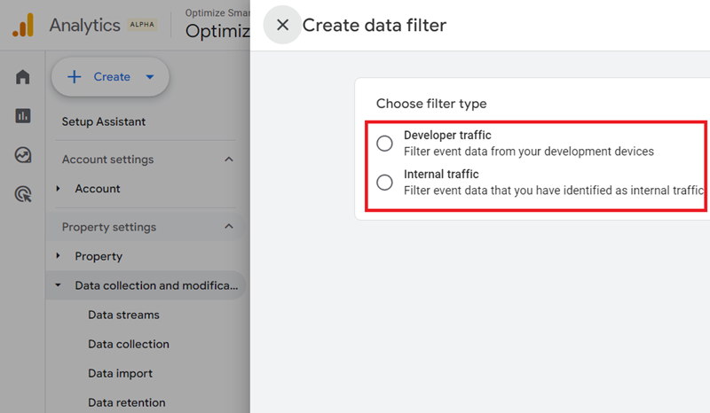 types of data filters in GA4