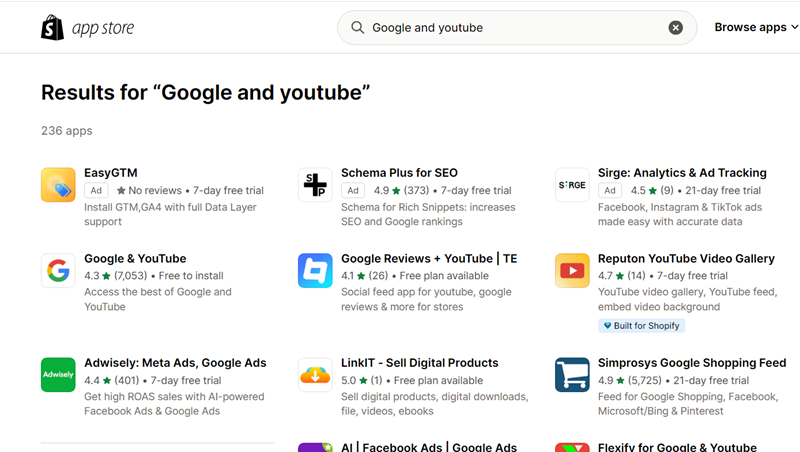 the Shopify App Store