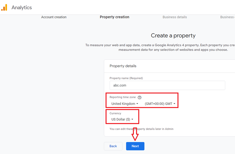 Set your reporting timezone and currency