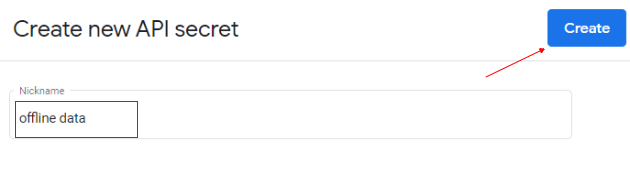 API Secret create