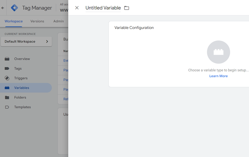 variable configuration gtm