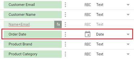 Order Date field to Date