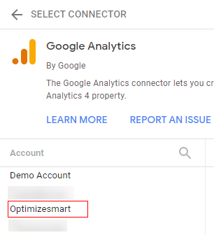 select account