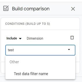 build comparison test ga4
