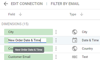 date and time data types Rename your data source schema field 2