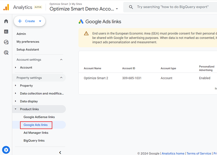 google ads links