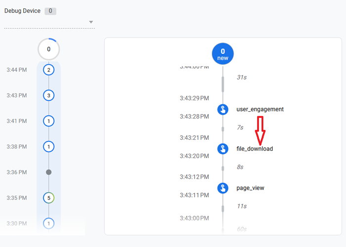 GA4 BigQuery - Tracking File Downloads 10 the DebugView report