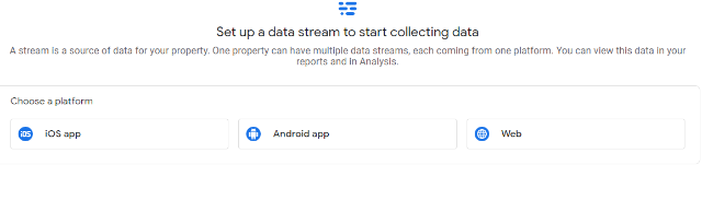 setup data streams option