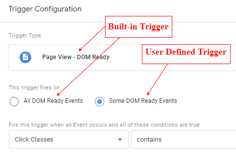 built in user defined