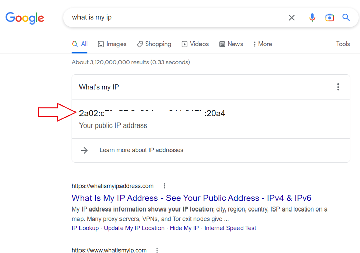 whats my ip address
