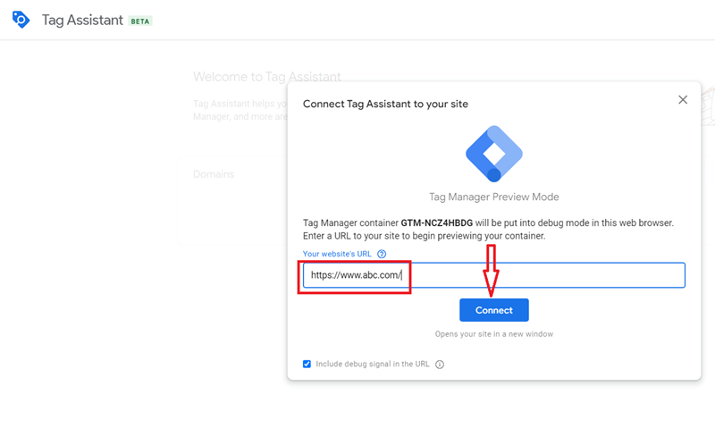 click on the ‘Connect button
