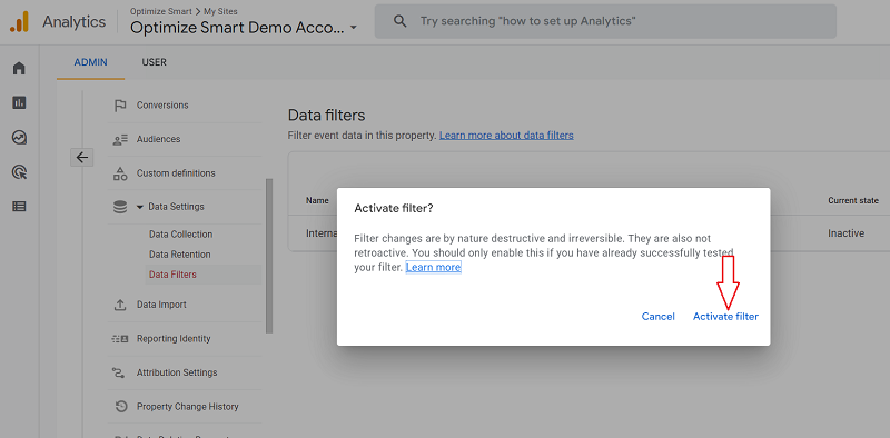 activate filer ga4 2