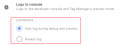 log to console 1