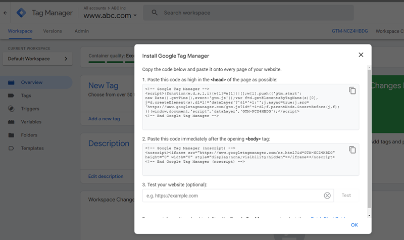 install google tag manager
