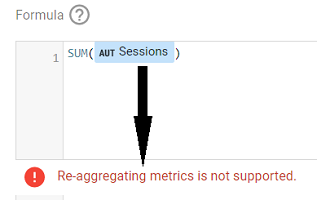 Re-aggregating metrics is not supported